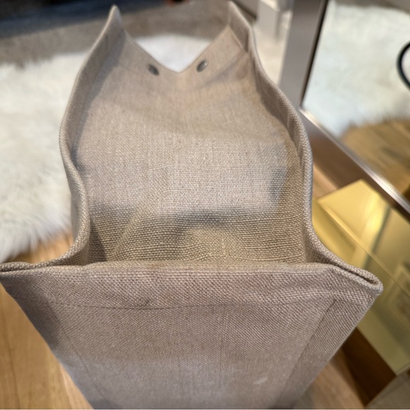 Saint Laurent Rive Gauche Tote - Black, Cream, and Tan - Picture 8 of 15